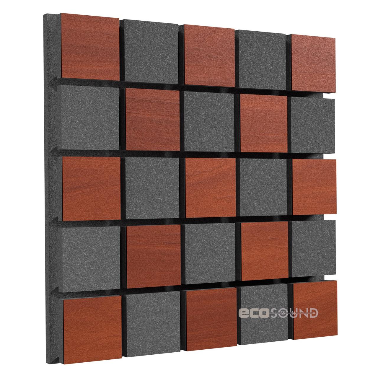 Акустична панель Ecosound Tetras Acoustic Wood Apple Locarno 53 50х50 см Коричневий