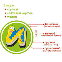 Магнітні ігри Абетка "Magdum" 40 магнітів для навчання, букви та знаки ( ML4031-36), фото 3