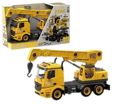 Машина-конструктор Автокран зі звуковими та світовими ефектами, інерція (YW 9070 A), фото 1