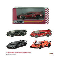 Машина метал. "Kinsmart" "Lamborghini Veneno", инерц. 1:32, в кор. 16*8*7см