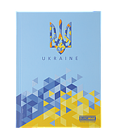 /Блокнот UKRAINE А5 96 л клетка твердая картонная обложка голубой