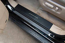 Накладки на внутрішні пороги Chevrolet Aveo III 4D/5D 2011 - карбон