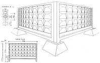 Забор железобетонный плита П6в