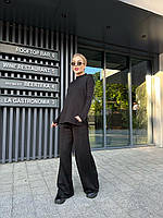 Теплый повседневный костюм с широкие штанами Ткань мягкая двухсторонняя Ангора Размеры S,M,L,XL