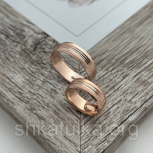 Обручки позолочені з орнаментом пара, фото 1