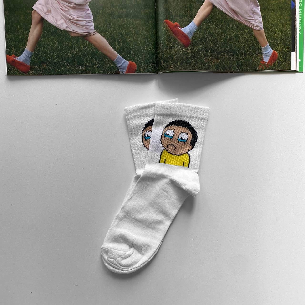 Жіночі шкарпетки SuperSox Рік та Морті, Білі 36-40р.