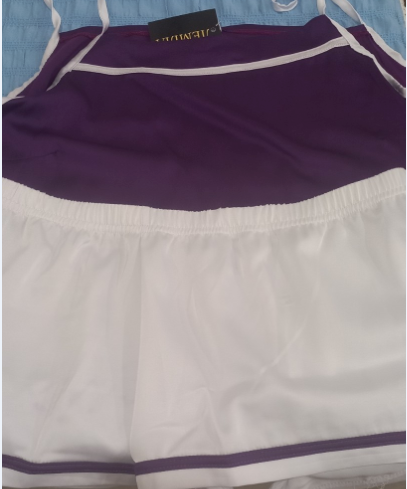 Пижама шелковый сон (Фиолетовый) білі шорти (як на фото)