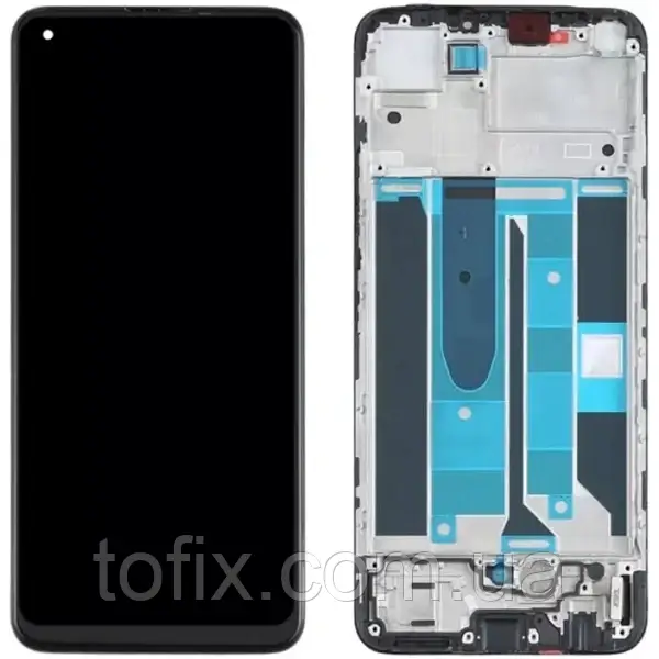 Дисплей Oppo Realme 8 4G/Realme 8 Pro модуль у зборі (екран та сенсор) з рамкою, оригінальний розмір матриці, оригінал (OLED)
