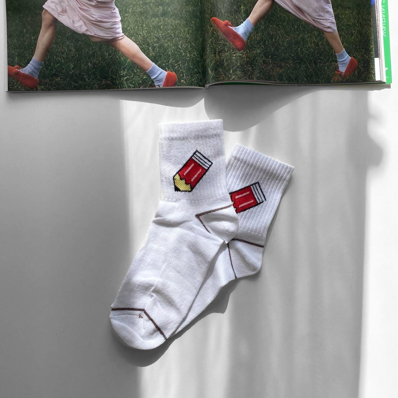 Жіночі шкарпетки SuperSox Олівець, Білі 36-40р.