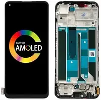 Дисплей Oppo Realme 8 Pro BLACK (4130052 / 4906799) сервисный оригинал в сборе с рамкой