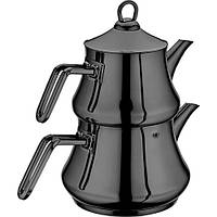 Двухъярусный чайник из нержавеющей стали (1.4 / 2.75л) OMS (Турция) 8100-XL