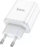 Мережевий зарядний пристрій Hoco C105A PD 20W White, фото 3