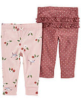 Трикотажные штанишки для новорожденных девочек, набор 2 шт. Колибри Картерс