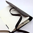 Шкіряний блокнот на подарунок щоденник темно-коричневий 17.6*13.5 см в лінію, фото 2