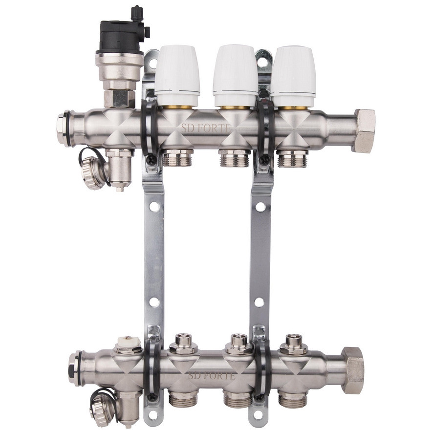Колектор для системи опалення SANDI FORTE 7 контурів 1"/3/4" SFE0057