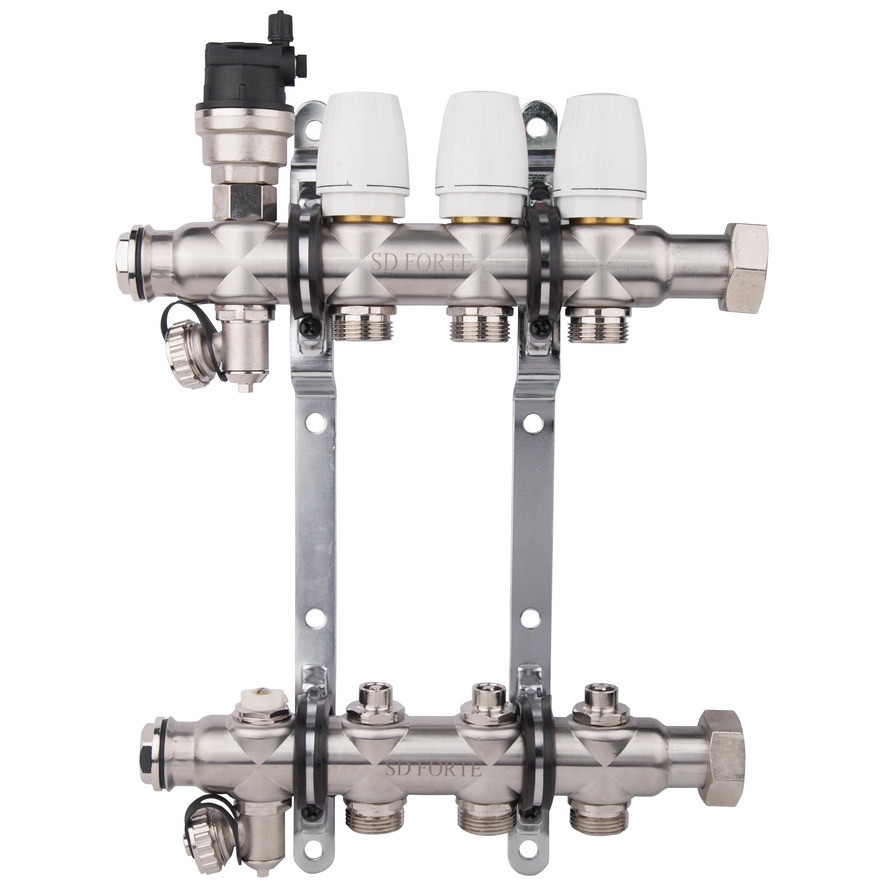 Коллектор для системы отопления SANDI FORTE 11 контуров 1"/3/4 ...