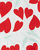 Бавовняна трикотажна піжама чоловічок із закритою стопою Вишеньки-сердечка Картерс, фото 2