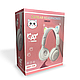 Дитячі Бездротові навушники LED з котячими вушками Wireless headSet Cat KWY-08 Чорні, фото 4