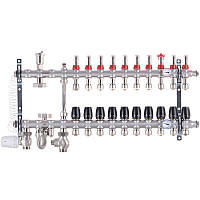 Колектор для теплої підлоги KOER 10 контурів з витратомірами 1"/16 мм KR.S1012 KR2943