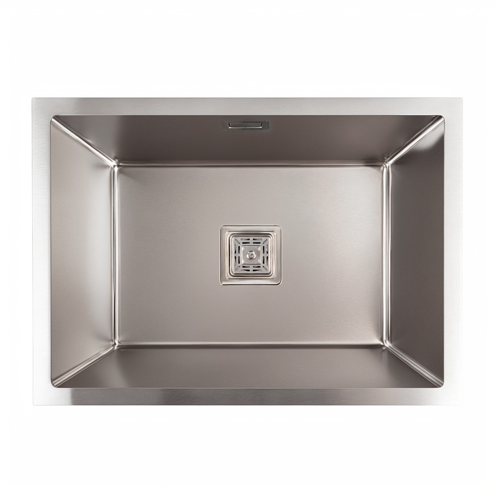 Мийка для кухні PLATINUM з нержавіючої сталі 580x430мм прямокутна 1мм PLS-A37024, фото 1
