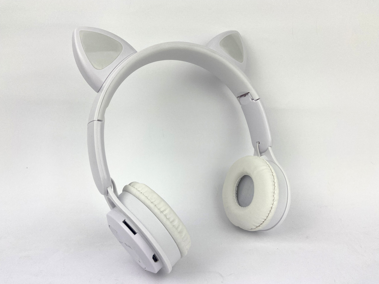 Дитячі Бездротові навушники LED з котячими вушками Wireless headSet Cat KWY-08 Білі