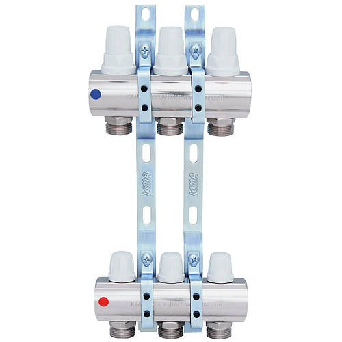 Коллектор для системы отопления ICMA 3 контура 1"/3/4" К005 87K005PH06 ...
