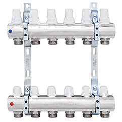 Колектор для системи опалення ICMA 6 контурів 1"/3/4" K005 87K005PK06