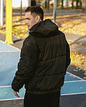 Зимова куртка чоловіча пуховик оверсайз тепла на силіконі Туреччина. Живе фото, фото 4