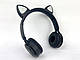 Дитячі Бездротові навушники LED з котячими вушками Wireless headSet Cat KWY-08 Чорні, фото 3