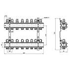 Колектор для системи опалення ICMA 8 контурів 1"/3/4" K005 87K005PL06, фото 2