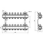 Колектор для системи опалення ICMA 9 контурів 1"/3/4" K005 87K005PS06, фото 2