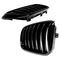 Решітка ноздрі BMW (БМВ) X3 X4 series F25 F26 LCI (2014 - 2018) - Глянець (DA-21162), фото 4