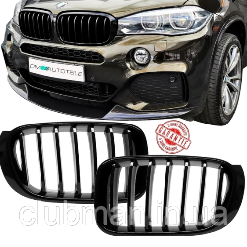 Решітка ноздрі BMW (БМВ) X3 X4 series F25 F26 LCI (2014 - 2018) - Глянець (DA-21162)