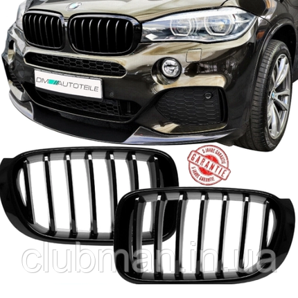 Решітка ноздрі BMW (БМВ) X3 X4 series F25 F26 LCI (2014 - 2018) - Глянець (DA-21162), фото 1