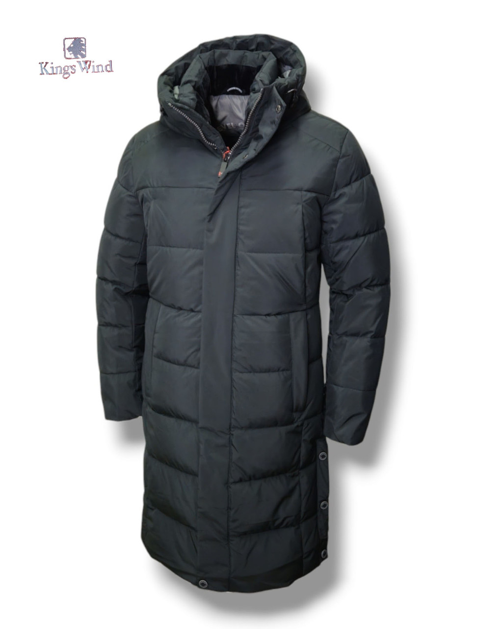 Чоловіча тепла зимова куртка Kings Wind, чоловічі зимові куртки. Пуховик чоловічий зима. Чоловічий одяг, фото 1