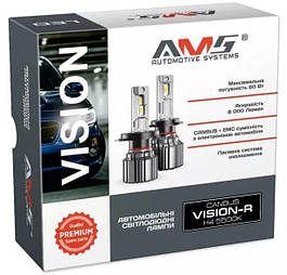 LED лампи AMS Vision-R H4 H/L 5500K (2шт)