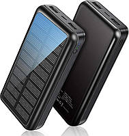 Power Bank SOXONO портативное устройство 30000 мАч, 2 USB-порта для iPhone, Android (солнечная батарея)