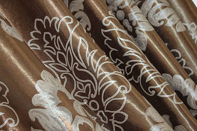 Двостороння тканина блекаут-софт, колекція "Корона". Колір коричневий з капучино. Код 1278ш