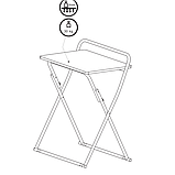 Складаний стіл для ноутбука чорний, невеликий розкладний столик для ноута, фото 7