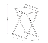 Складаний стіл для ноутбука чорний, невеликий розкладний столик для ноута, фото 9