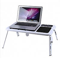 Стол подставка для ноутбука Портативный раскладной столик трансформер с охлаждением для ноутбука E-TABLE