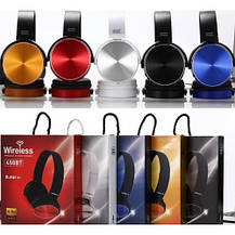 Бездротові Bluetooth навушники 450BT, водопровідні повнорозмірні Bluetooth навушники 450BT MP3 Золотисті, фото 2