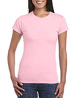 Женская футболка розовая Gildan