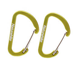 Карабін багатофункціональний Naturehike D-type mini 40 мм NH15A004-H green