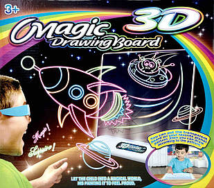 Дошка для малювання з 3D-ефектом ігровий набір Magic Toy 3D космос