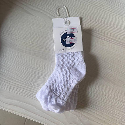 Шкарпетки білі та білі для дівчинки (12-18 м) (YOLA.BABY.SHOP) Білий 2п, фото 2
