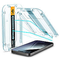 Захисне скло Spigen Glas.tR EZ FIT 2-Pack до iPhone 15 Pro Clear (AGL06892)