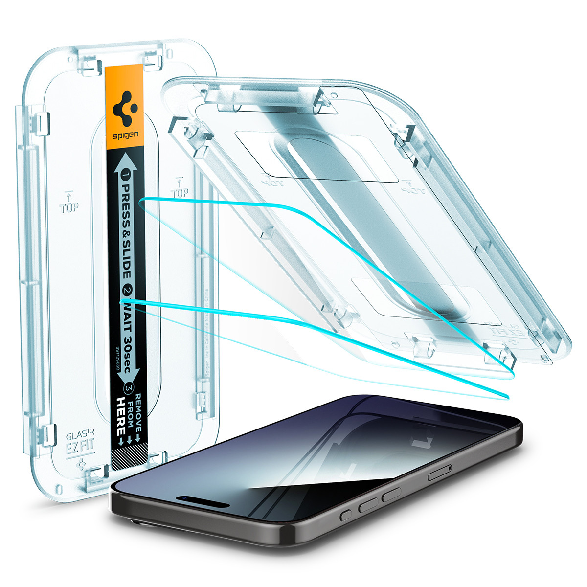 Захисне скло Spigen Glas.tR EZ FIT 2-Pack до iPhone 15 Pro Max Clear (AGL06872)