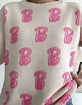 Жіночий светр машинного в'язання в стилі барбі — чудова якість, фото 2