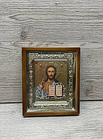 Ікона Спаситель в дерев’яному кіоті під склом